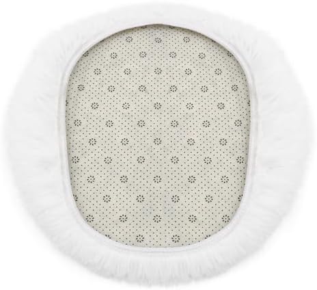 Soft Fluffy Toilet Seat Cover, Washable Absorbent Lid Cover, Adjustable Non Slip Backing for Most Bathroom Toilet Lids White 17.7" x 19.7"