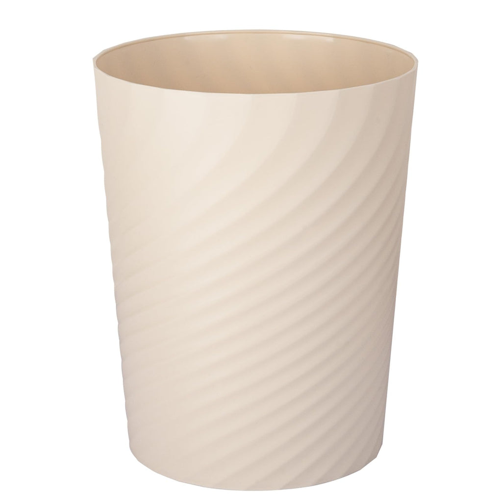 UUJOLY Plastic Small Trash Can Wastebasket, Garbage Container Basket for Bathrooms, Laundry Room, Kitchens, Offices, Kids Rooms, Dorms, (White, 1.8 Gallon)