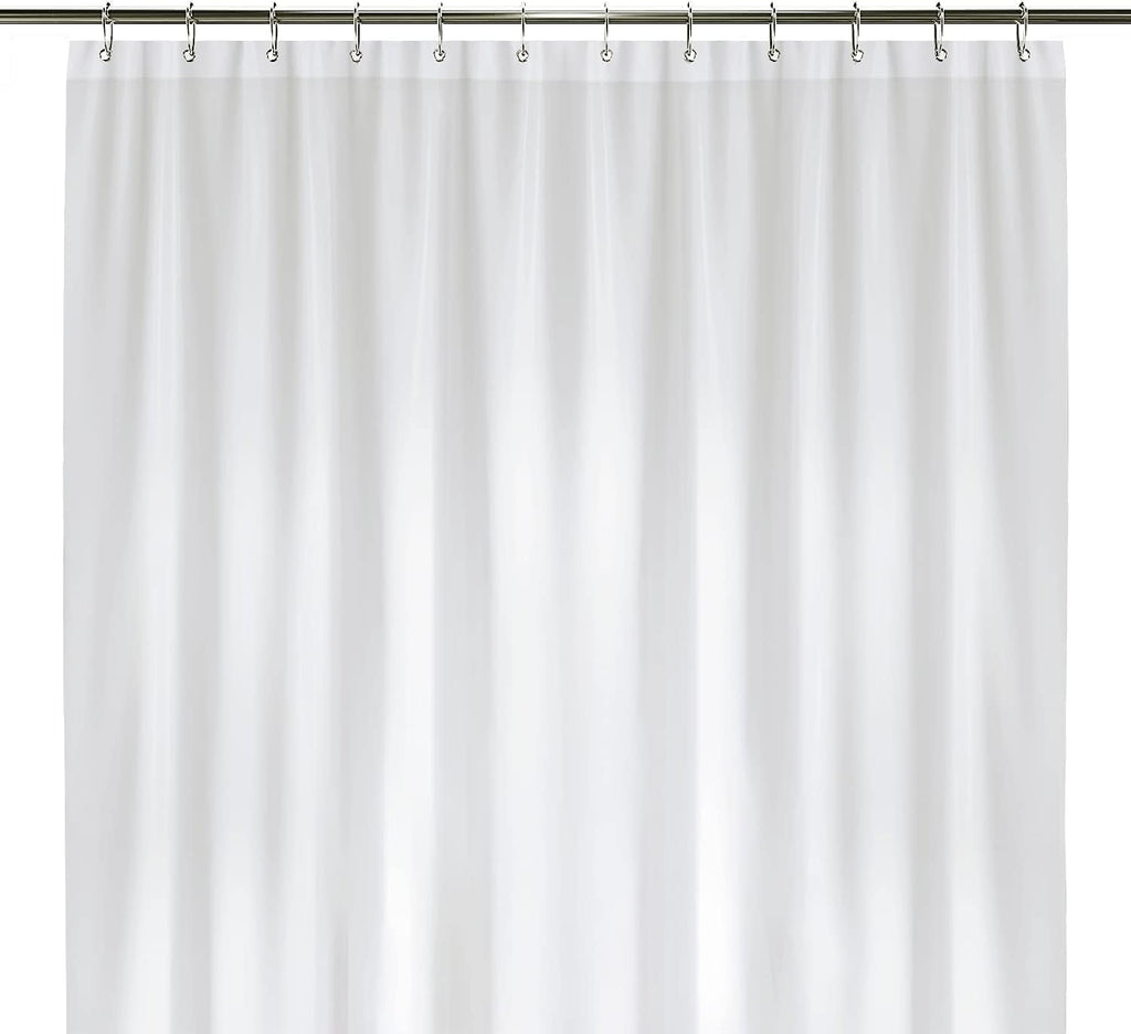 LiBa Bathroom Shower Curtain - Waterproof Plastic Shower Curtain Premium PEVA Non-Toxic with Rust Proof Grommets White 10G Heavy Duty Bathroom Accessories 72x72