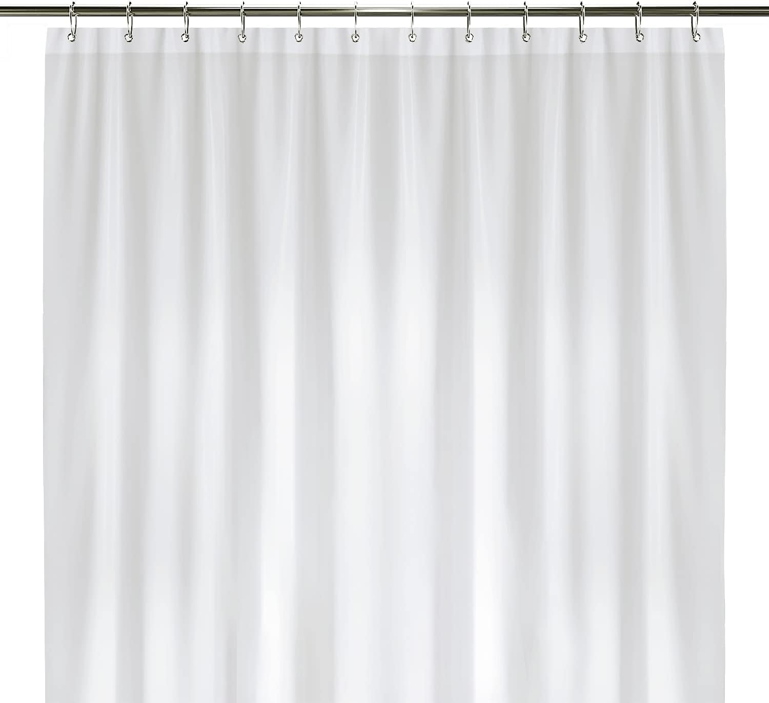 LiBa Bathroom Shower Curtain - Waterproof Plastic Shower Curtain Premium PEVA Non-Toxic with Rust Proof Grommets White 10G Heavy Duty Bathroom Accessories 72x72