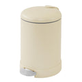 Glad Small Trash Can, 1.2 Gallon | Round Stainless Steel Garbage Bin with Soft Close Lid & Step Foot Pedal | Metal Waste Basket with Removable Inner Bucket, Stainless, 8 x 9.5 x 12 inches