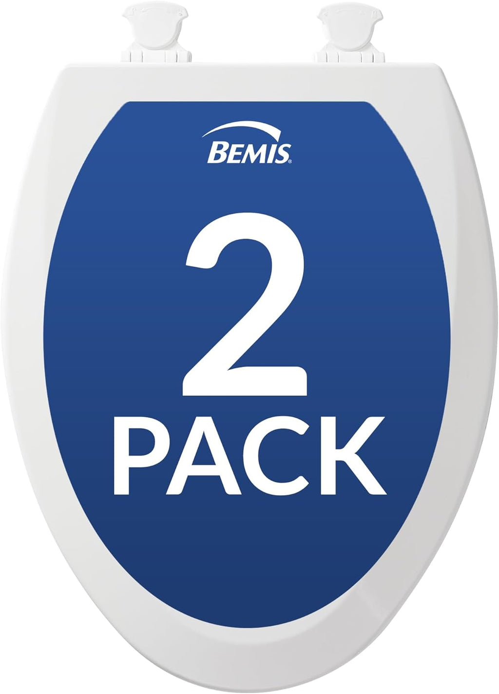 Bemis 1500EC Durable Wooden Toilet Seat, Easy Clean Hinges, Made in USA, Elongated, White