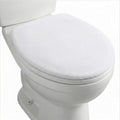Microfiber Toilet Lid Cover, Non-Slip Soft Toilet Cover Adjustable Toilets Seat Covers Absorbent Machine Washable Covers Elastic Fits Most Round Elongated Toilets Bathroom Decor