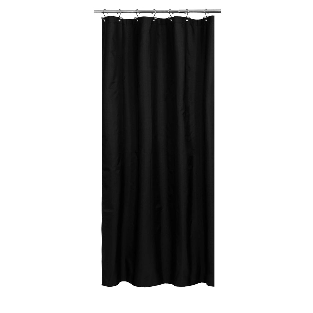 N&Y HOME Fabric Shower Curtain Liner Solid White with Magnets, Hotel Quality, Machine Washable, 70 x 72 inches for Bathroom