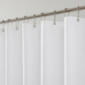 Water-Repellent Fabric Shower Curtain Liner - Hotel Quality Machine Washable, 3 Heavy-Duty Magnets with Rustproof Grommets & Weighted Hem, Standard Size 72x72in White