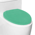 Comfortable Soft Plush Toilet Lid Cover for Bathroom, Machine Washable Toilet Seat Covers, Fits Most Round Elongated and Oblong Lids, Easy Installation& Cleaning (Burgundy)