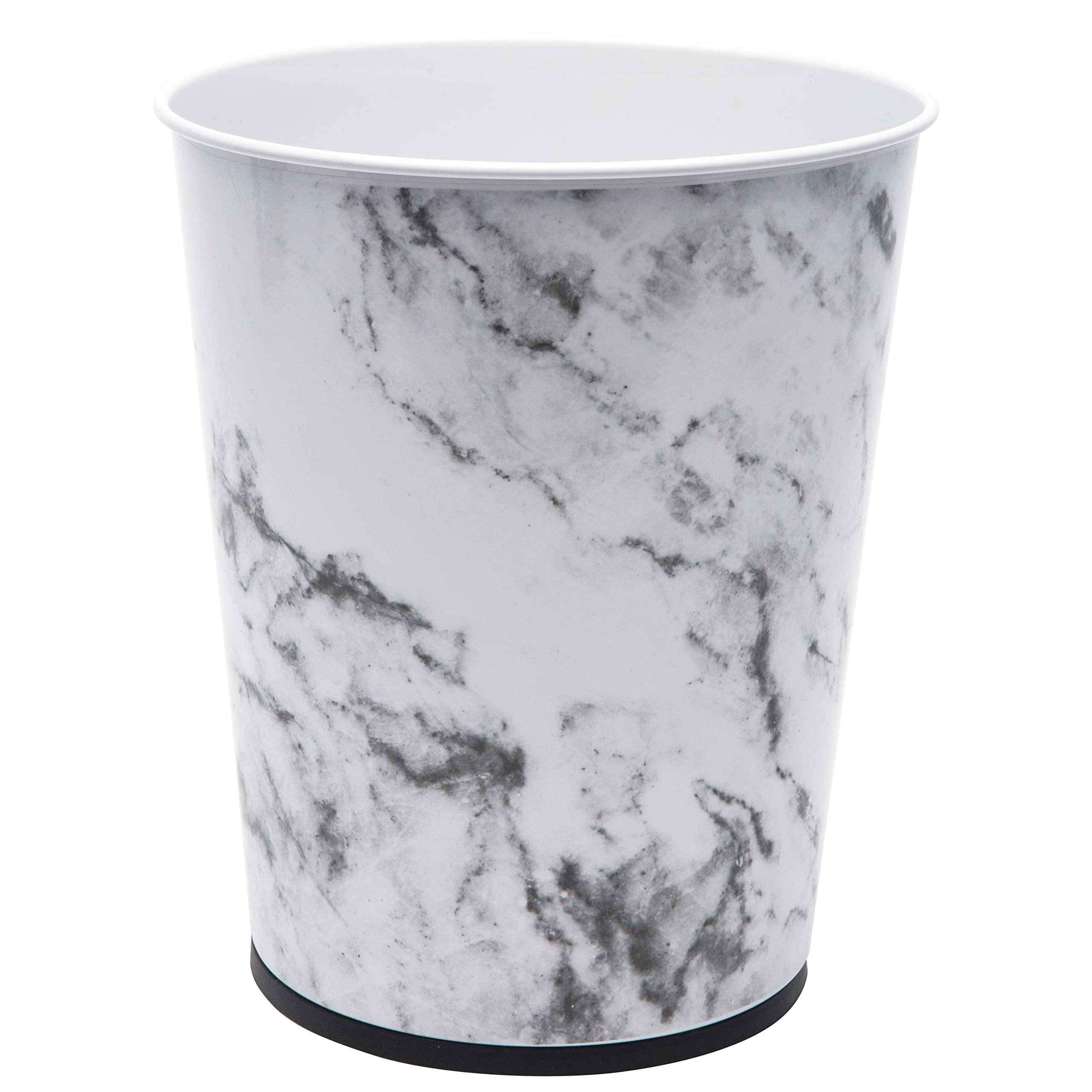 Bath Bliss 5 Liter Small Wastebasket, Stainless Steel | Compact Round Open Top Trash Can | Durable Bathroom Bedroom Dorm Office Garbage Bin | Stylish Space-Saving Waste Disposal Container