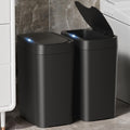 Vanpopubs 2 Pack 2.7 Gal Bathroom Trash Can with Lid, Automatic Trash Can Small Smart Garbage Can Touchless, Slim Motion Sensor Waterproof Plastic Trash Bins for Bedroom Office Kitchen Toilet