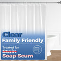 downluxe Shower Curtain Liner, PEVA Plastic Shower Liner with 3 Magnets, 72" x 72" Waterproof Bathroom Curtain, 4G Clear, 1 Pack
