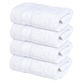 Infinitee Xclusives Luxury 100% Cotton Towel Set – 8 Piece Bathroom Towel Set (2 Bath Towels, 2 Hand Towels, 4 Washcloths) – Soft & Absorbent Towels for Bathroom (Brilliant White)