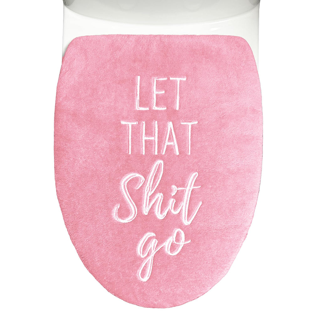 Funny Bathroom Decor Toilet Lid Cover Fun Toilet Seat Covers 17.5"x15" Soft Restroom Accessories Machine Washable Fits Most Oblong Round Elongated Toilet Lid Cute Home Room Decorations Grey