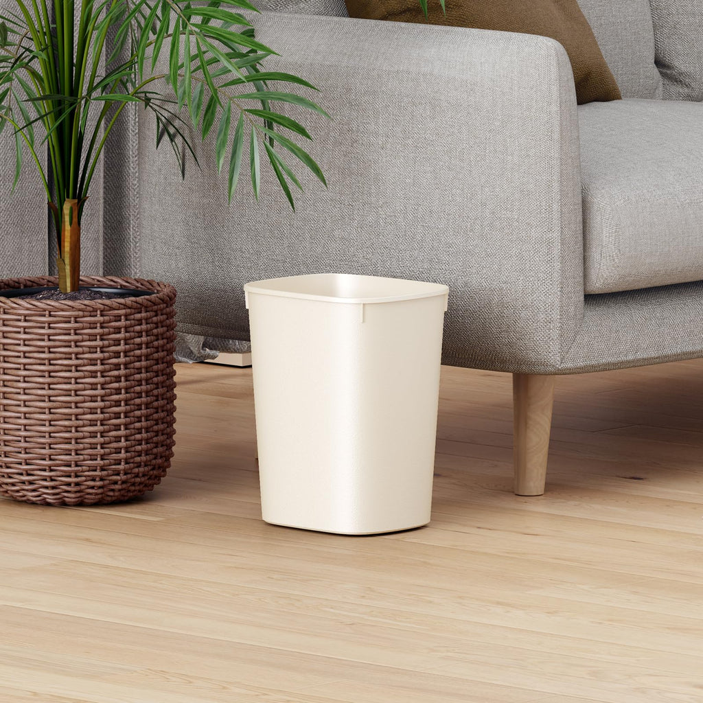 CEROELDA 3 Pack Bathroom Trash Can with Lid, 10L/2.6 Gal Small Garbage Can with Press Top Lid, Slim Plastic Waste Basket for Toilet, Office, Bedroom (Muti 1)