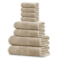 Tens Towels Pack of 8 Towels Set, 2 Extra Large Bath, 2 Hand, 4 Washcloths, 100% Cotton, Lighter Weight, Quicker to Dry, Super Absorbent, Perfect for Bathroom, Dark Grey