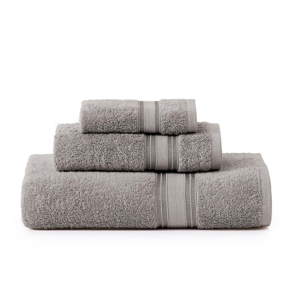 LANE LINEN 18-Pack Premium Towels for Bathroom – 100% Cotton Towel Set, Zero Twist, 6 Bath, 6 Hand & 6 Washcloths,Gentle on Body, Highly Absorbent, Remains Soft After Wash, Hotel & Spa Quality – Grey