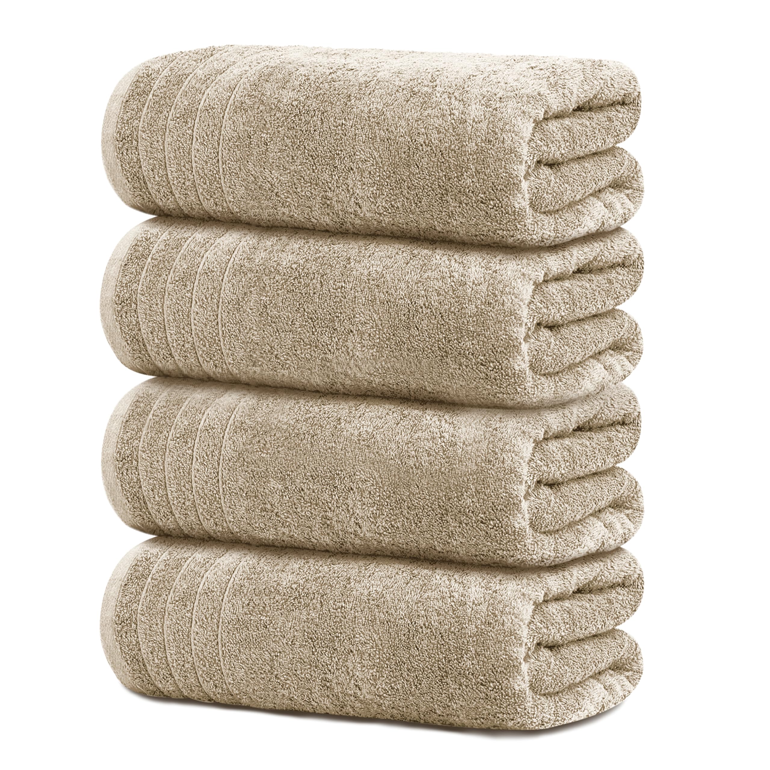 Tens Towels Pack of 4 Extra Large Bath Towels 30 x 60 Inches, 100% Cotton, Larger & Lighter Weight, Quicker to Dry, Super Soft and Absorbent, Perfect for Bathroom, Dark Grey